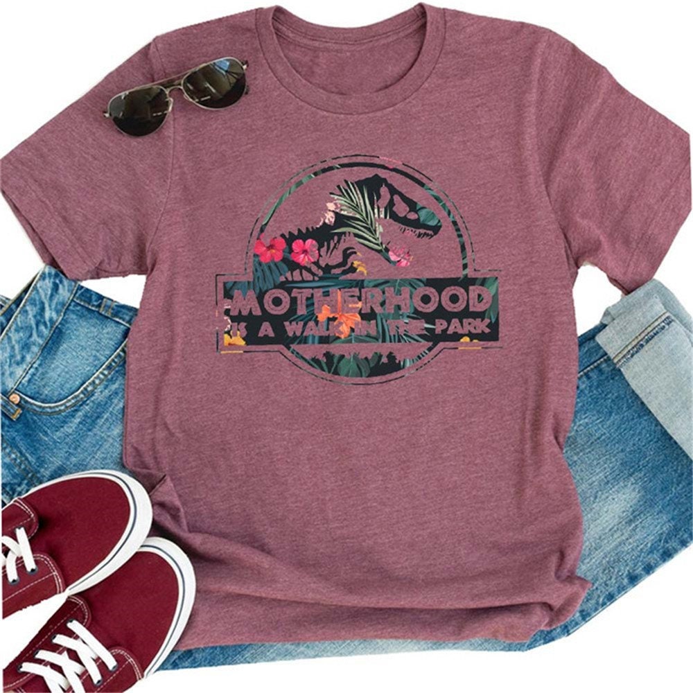 Motherhood is a Walk in the Park Shirt Jurassic Style - Etsy