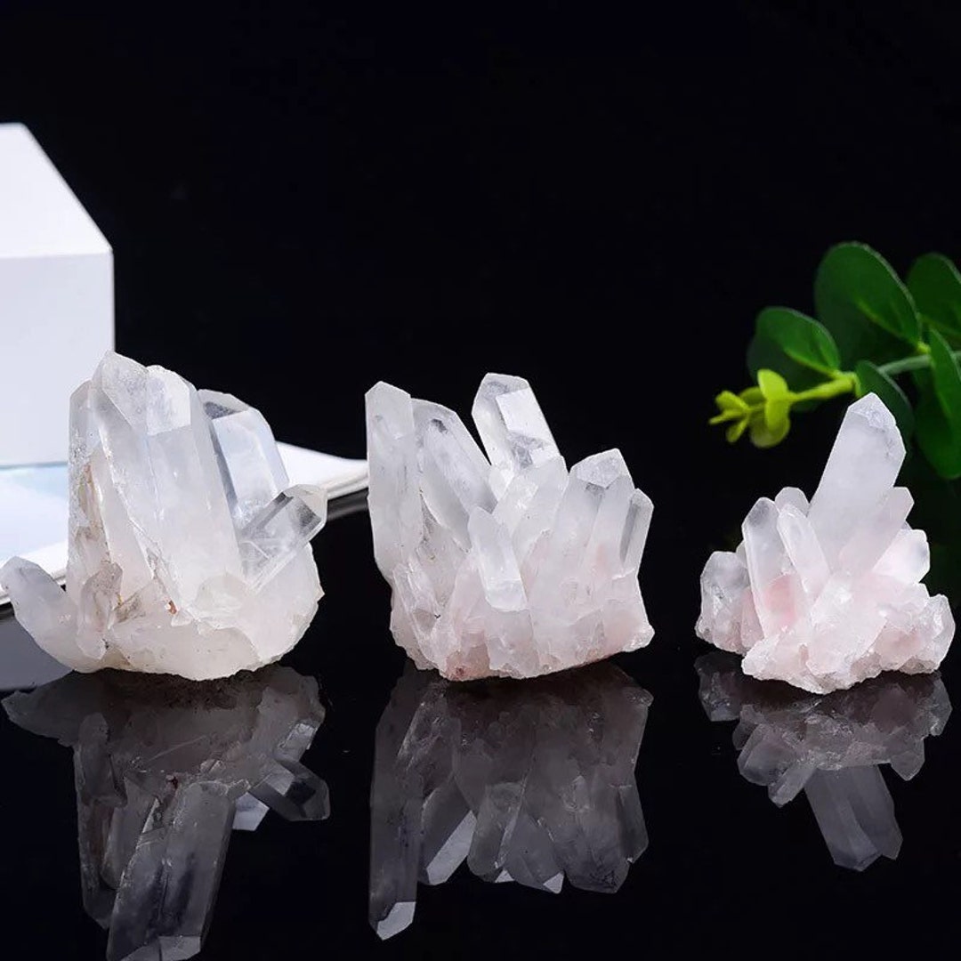Natural White Crystal Cluster / Quartz Crystal / Healing Crystal Etsy UK