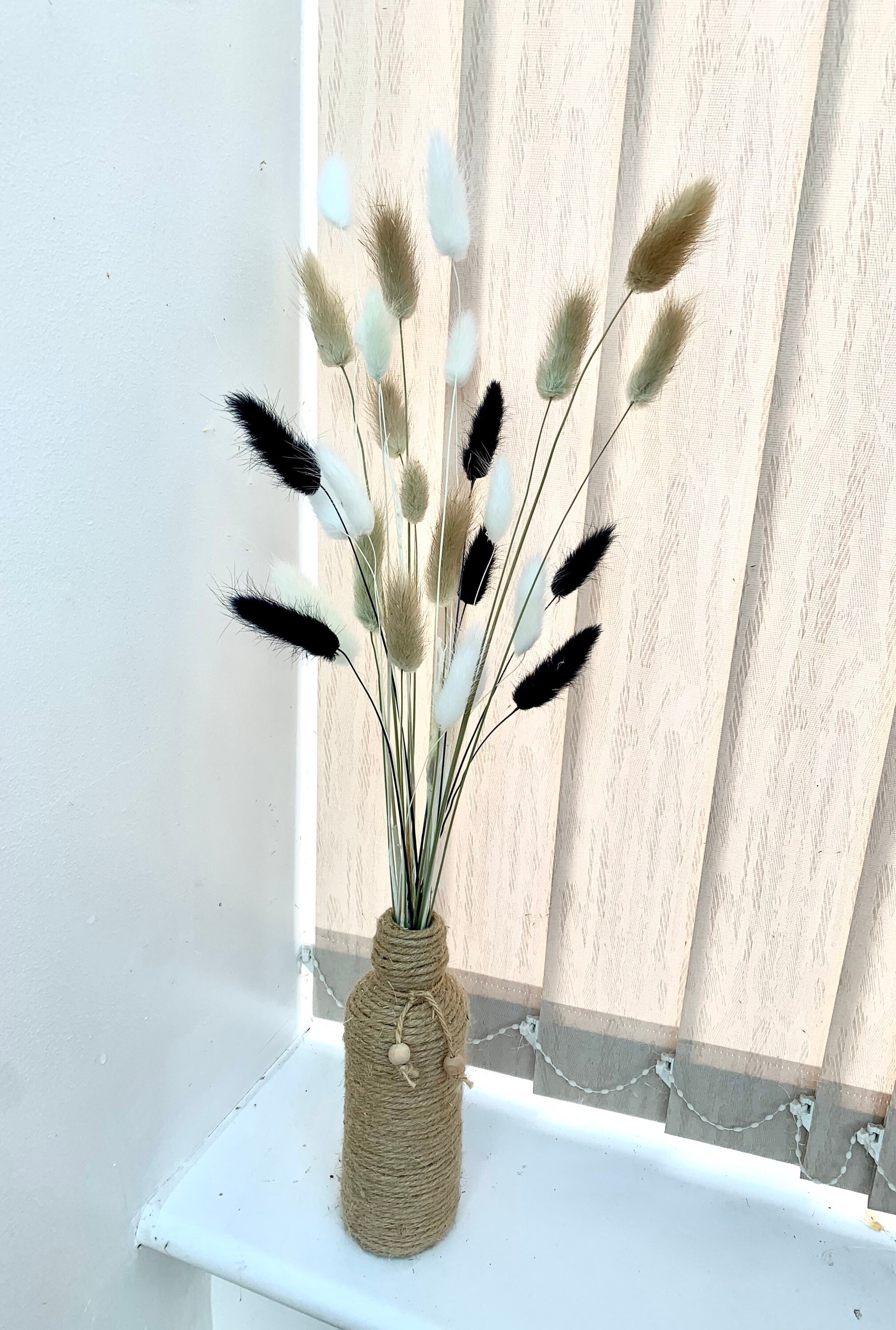 Brown White Black Mixed Bunny Tails /bunny Tail Bouquet Dried Etsy UK