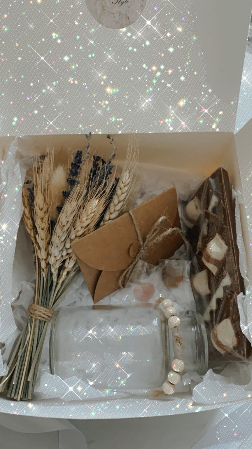 Luxury Dried Flower Gift Box / Dried Flower Bouquet Glass Etsy