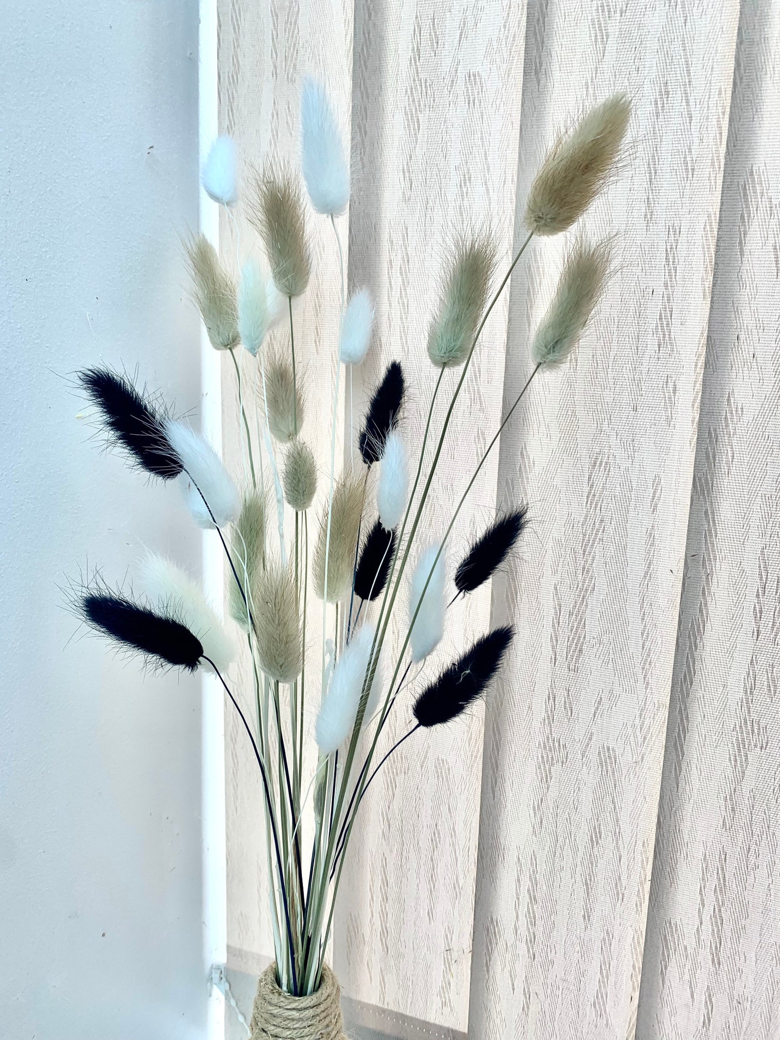 Brown White Black Mixed Bunny Tails /bunny Tail Bouquet Dried Etsy UK