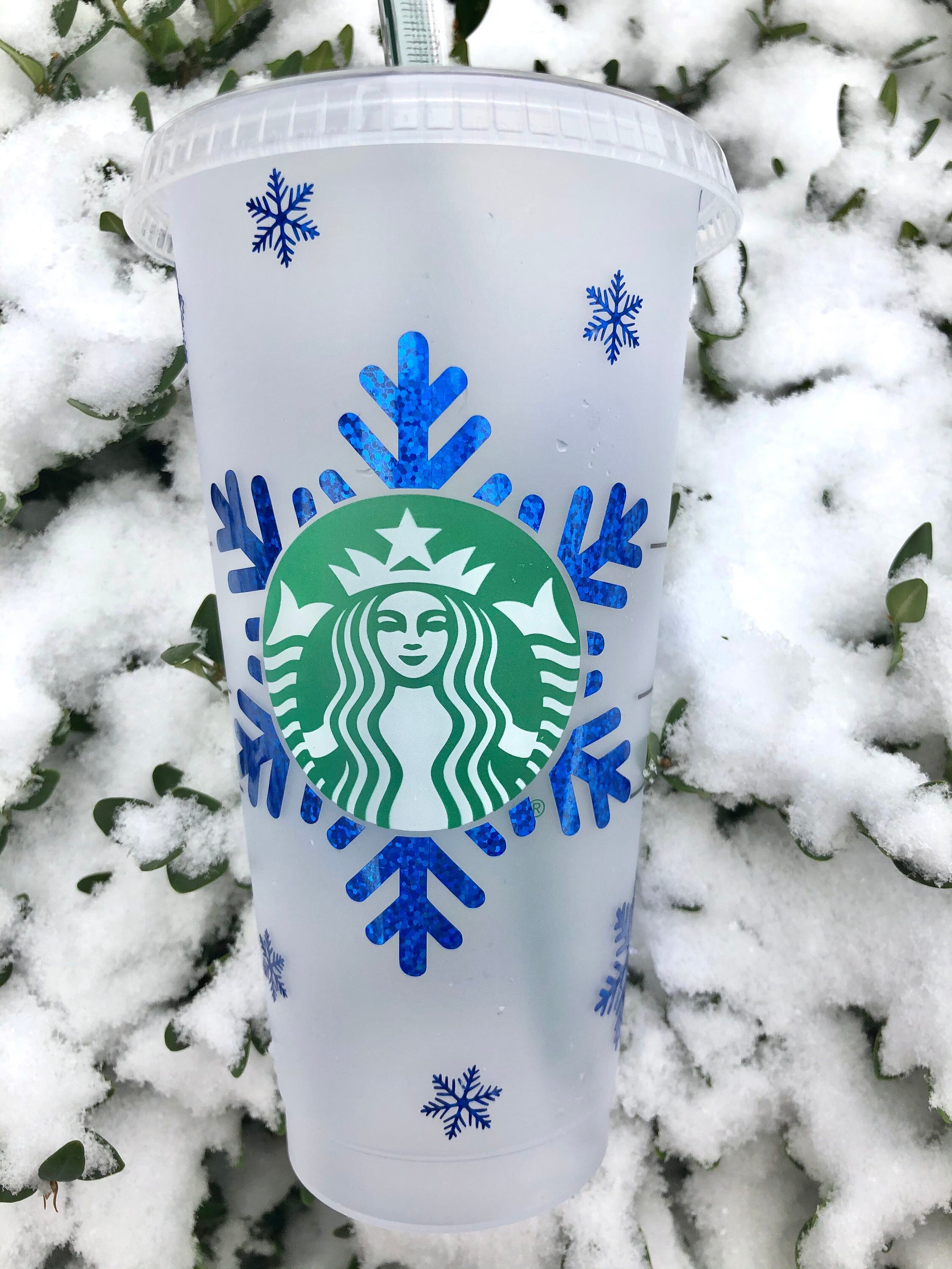 Starbucks Snowflake Cup Starbucks Cup Gift Starbucks Cold Etsy