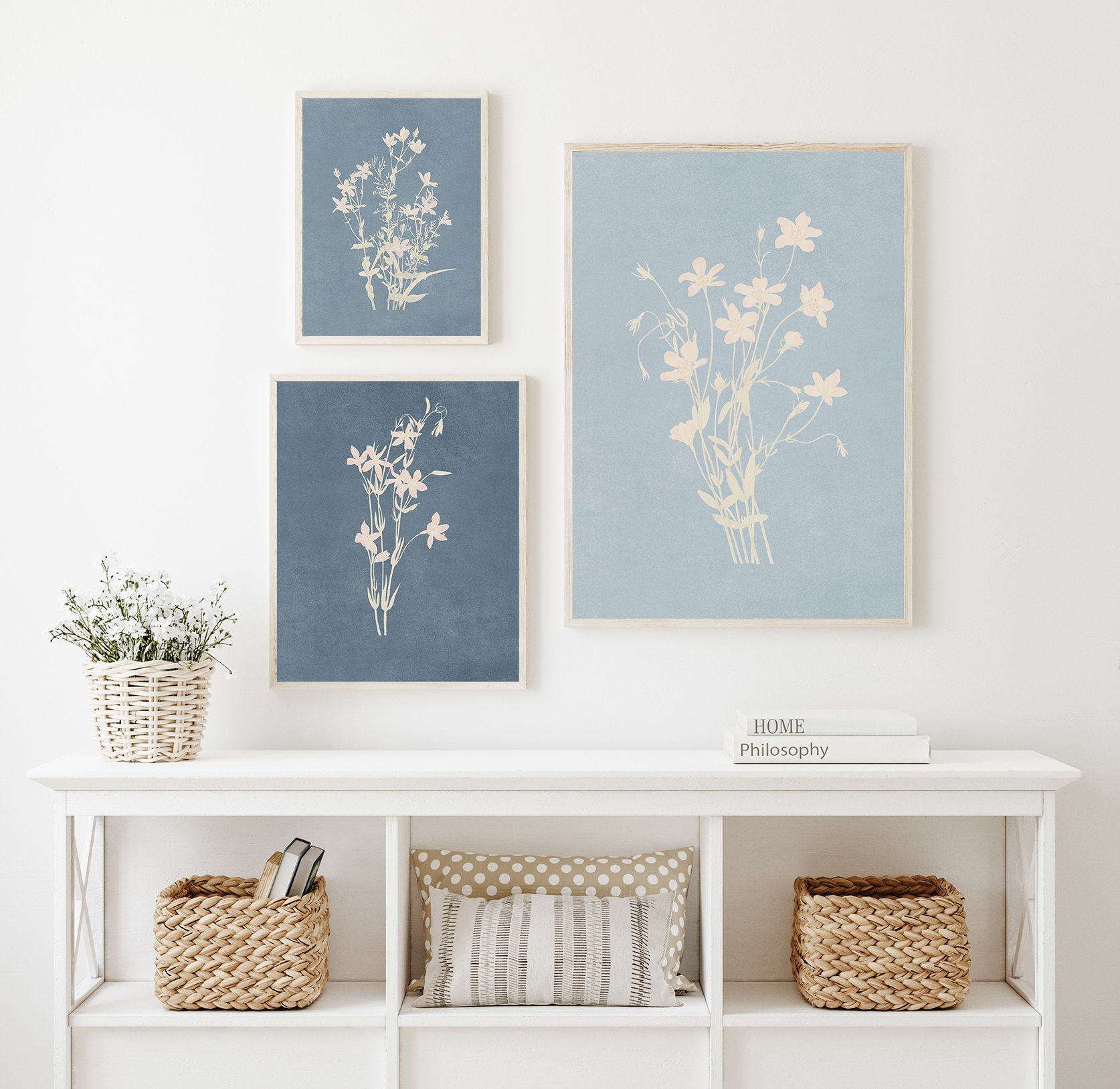 Wildflower Prints Set of 3, Watercolor Botanical, Modern Farmhouse ...