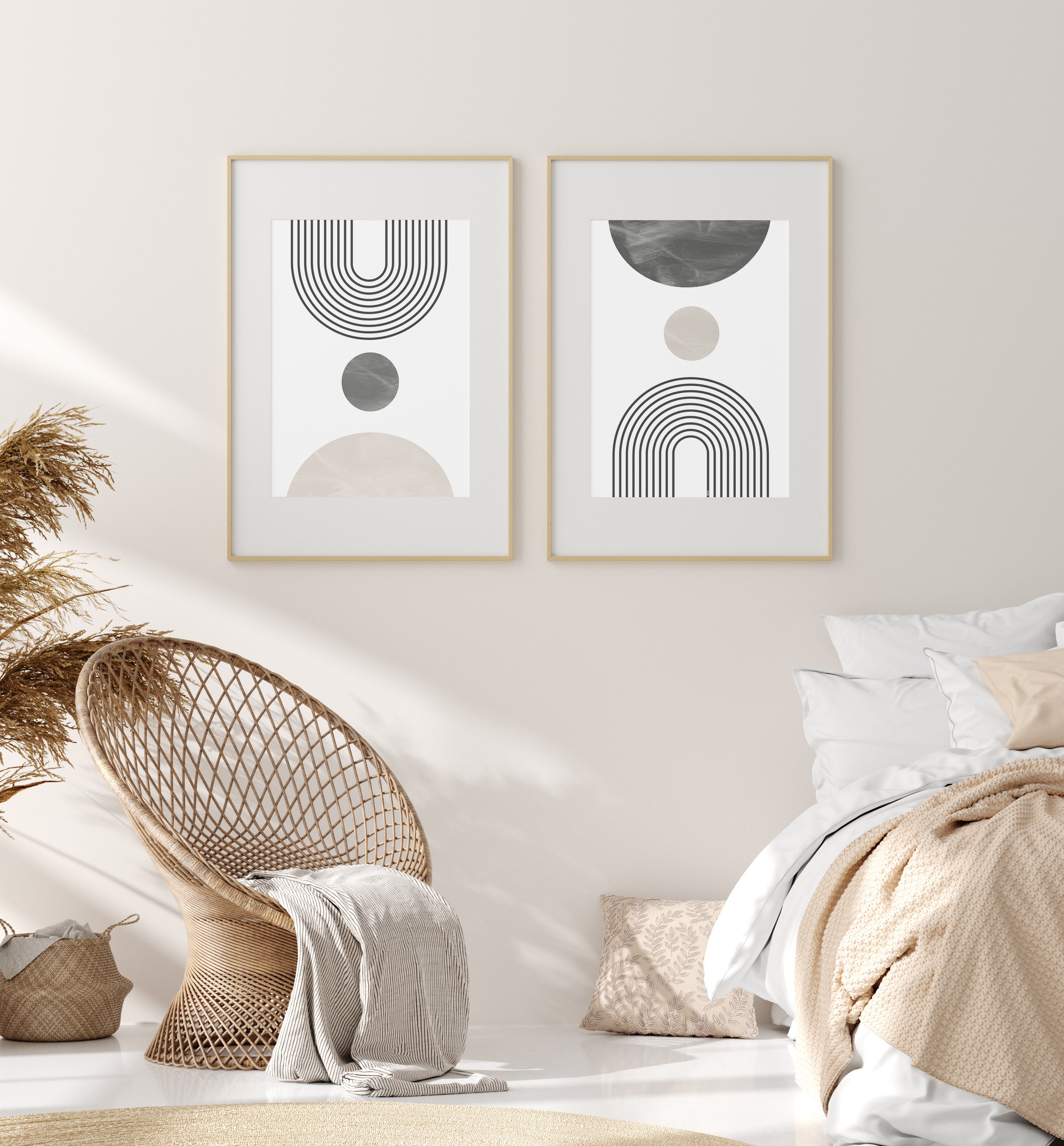 Neutral Wall Art Set of 2 Rustic Farmhouse Wall Art Set Wood Etsy España