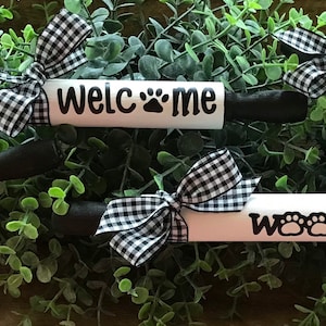 Dog Mini Rolling Pins | Dog Decor | Woof | Welcome Dogs | Home Decor | Tiered Tray Decor
