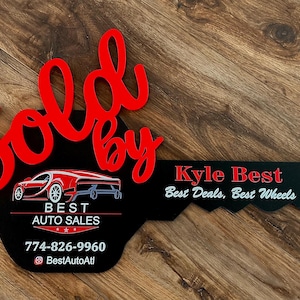 Car Salesman Sign, Car Sales, Sold Sign, Just Sold, Dealership Sign, Car Dealership Sign, Salesman sign, photo prop