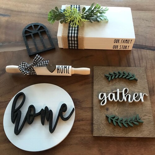 Happy Birthday Tiered Tray Birthday Decor Birthday Signs Etsy