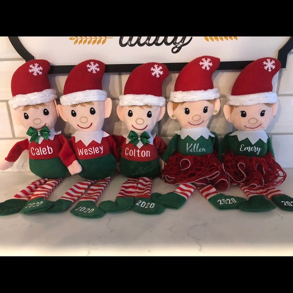 Personalized Elf | Plush Elf | Christmas Decor | Elf | Personalized Elves | Plush Elves | Ornament | Boy Elf | Girl Elf | Stuffed Animal