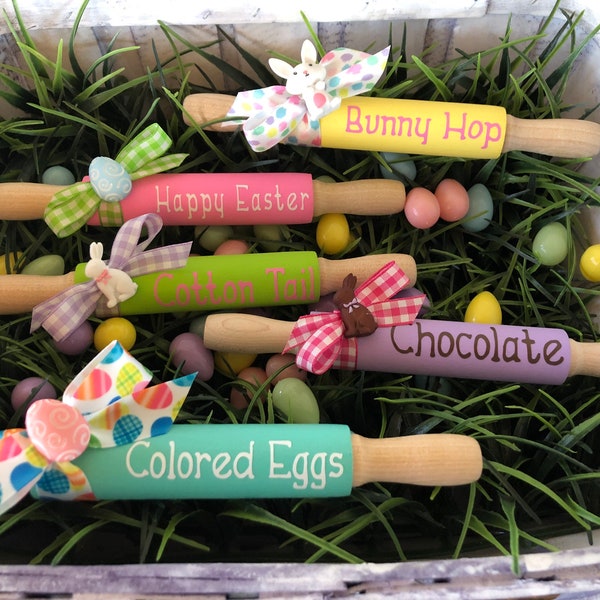 Easter Mini Rolling Pins | Easter Decor | Basket Decor | Rolling Pin | Home Decor | Spring Decor | Kitchen Decor | Gifts