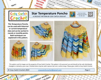 MOTIF AU CROCHET - Poncho thermique étoilé (78 pages)