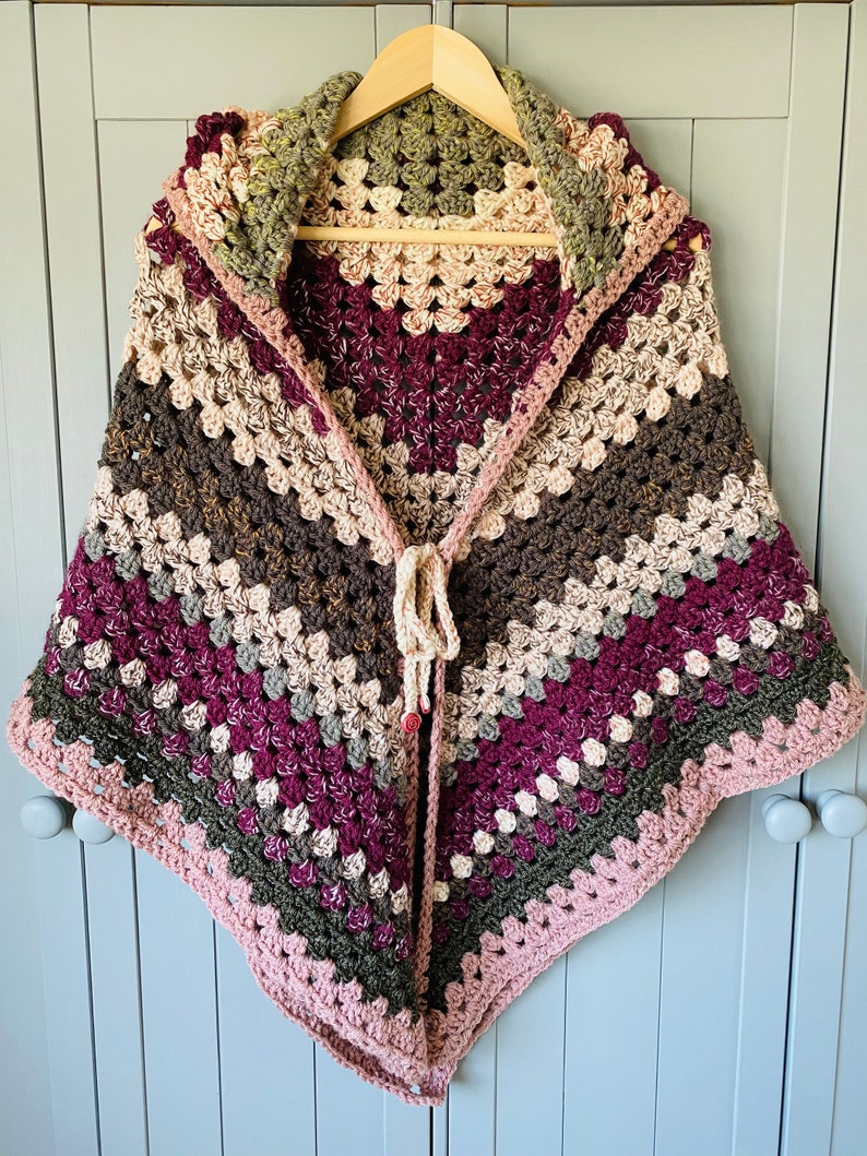 hooded shawl crochet