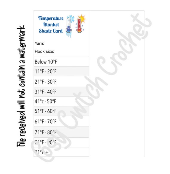 CROCHET PATTERN Degrees of Separation Temperature Blanket PDF