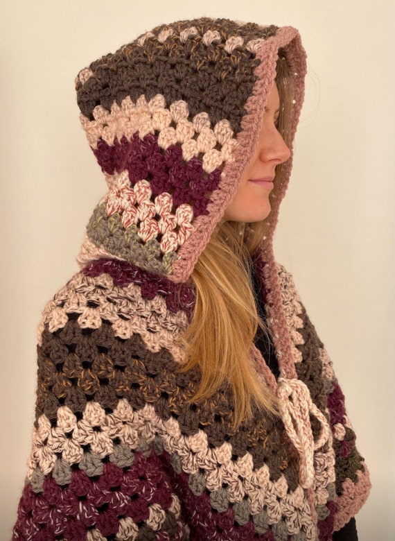 Crochet hooded shawl pattern hotsell