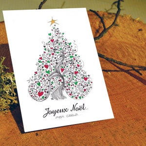 lot de 5 cartes de Noël