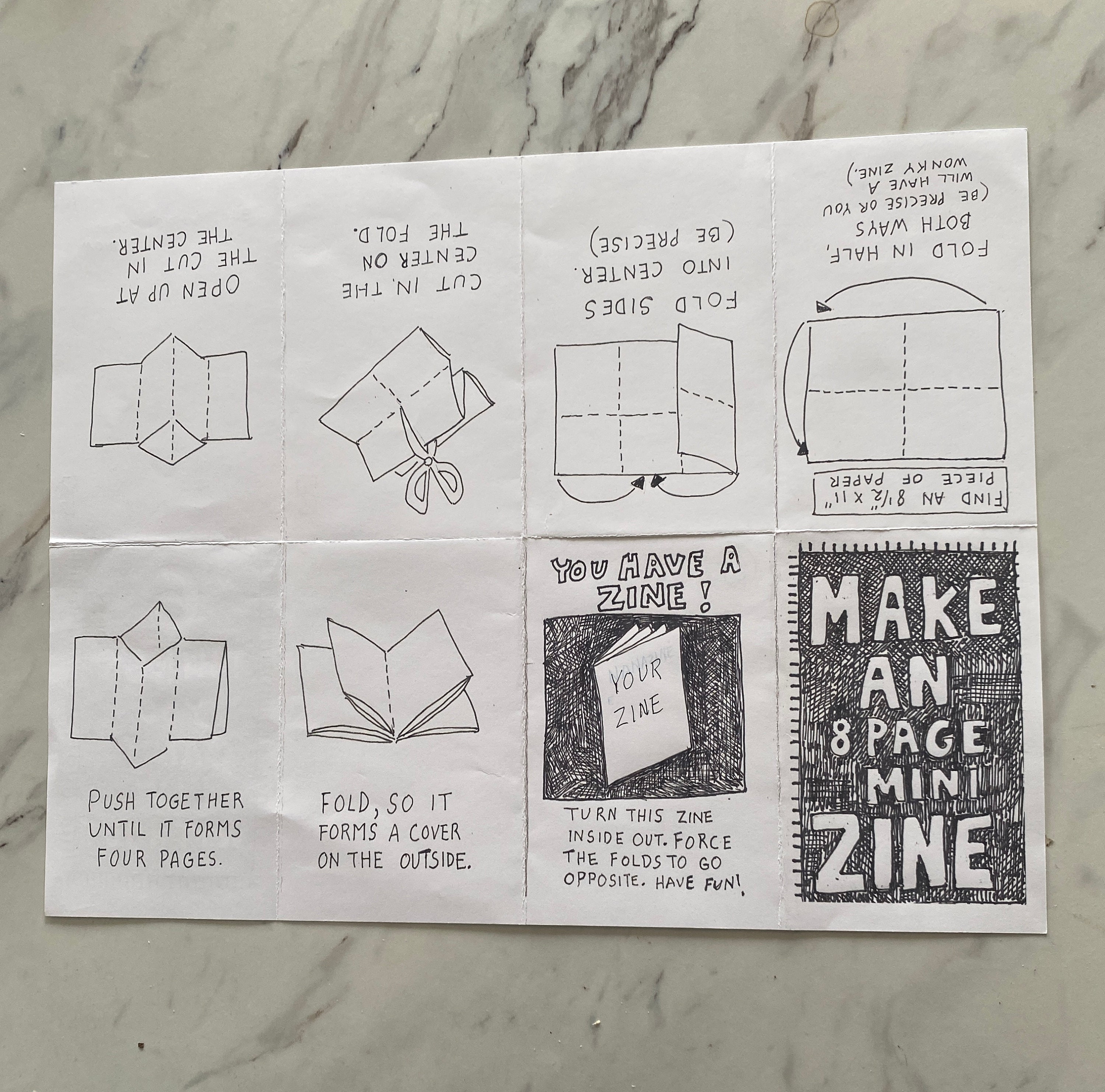 Makin' fancy paper + comparing zine sizes : r/zines
