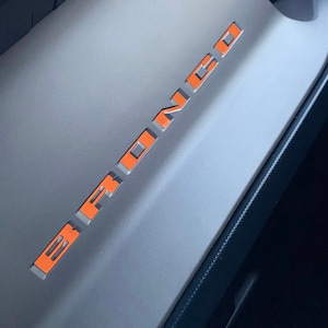 Ford Bronco 2021+ Glovebox Dash Letters inlay, Sticker, Decal (pack of 2)