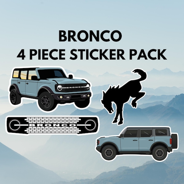 Ford Bronco 4 Door Sticker Pack - 4qty Set