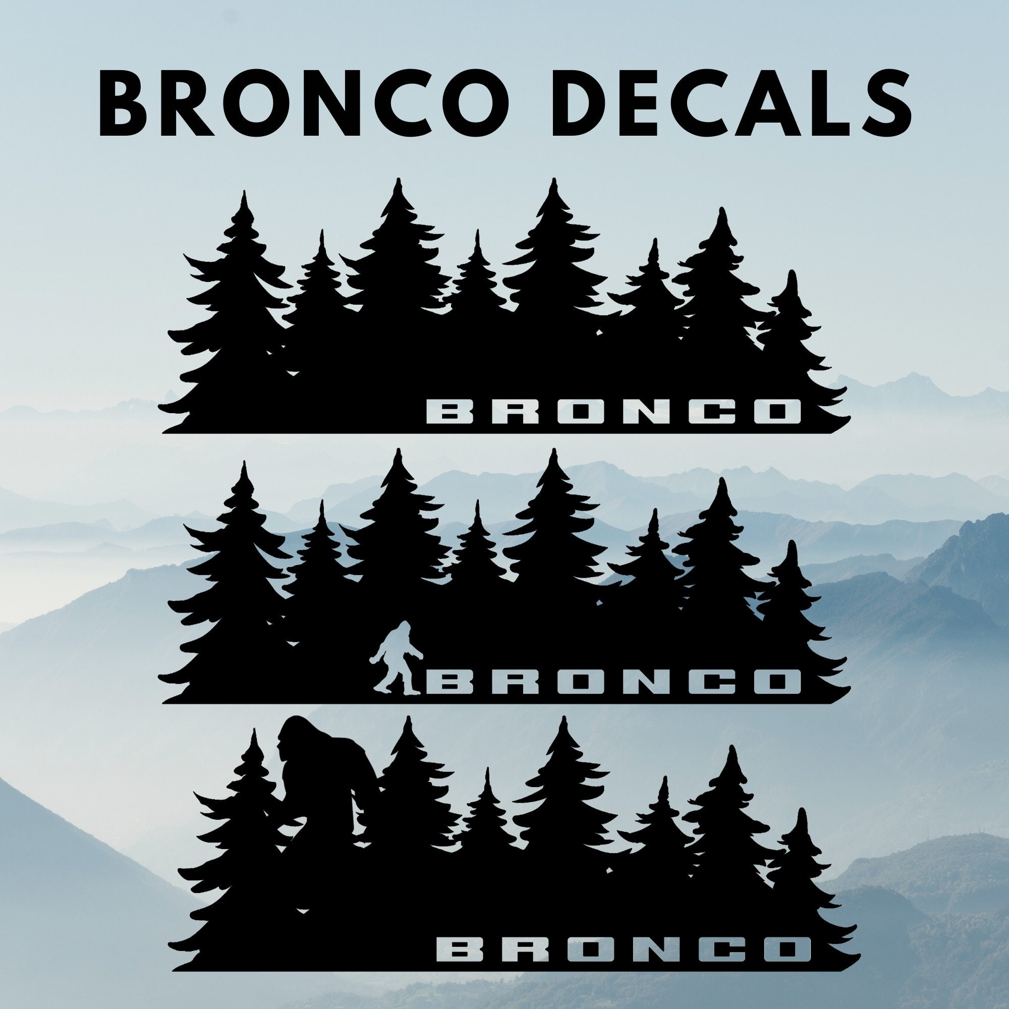 Ford Bronco Vinyl Sticker Car Decal Woods/ Forest/ Etsy