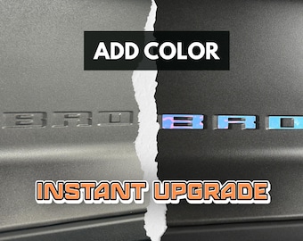 Ford Bronco 2021+ Glovebox Dash Letters inlay, Sticker, Decal (pack of 2)