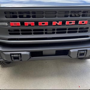Ford Bronco Grille Letters Overlay Decal | Fits 2021+ Bronco (Not Sport) | Custom Color Available