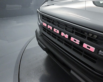 Ford Bronco Grille Letters Overlay Decal | Fits 2021+ Bronco (Not Sport) | Custom Color Available