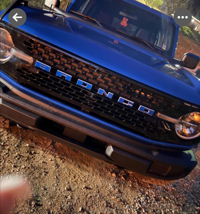 Bronco Grille Letter Overlay Decal | 2021+ Ford Bronco, Custom Vinyl Sticker image 19