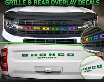 BR0NC0 SPORT Grille + Rear Letter Overlay Decals | Custom