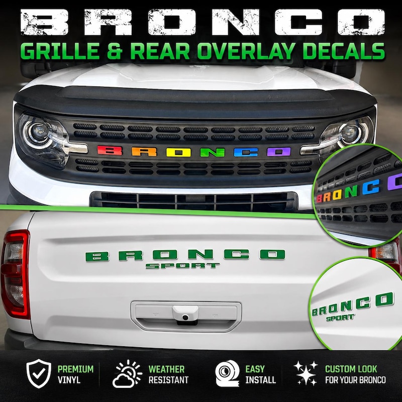 Letter Inlay Kit Bronco Overlay Sticker Kit - Etsy