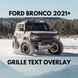Ford Bronco 2021+ Front Grille Letters Overlay, Sticker, Decal