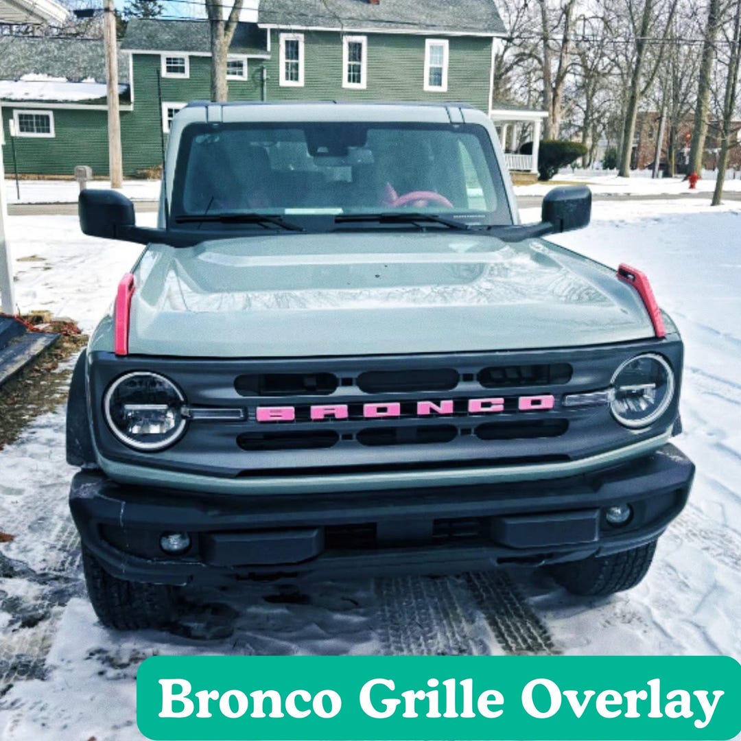 Ford Bronco Grille Letters Overlay Decal | Fits 2021+ Bronco (not Sport ...