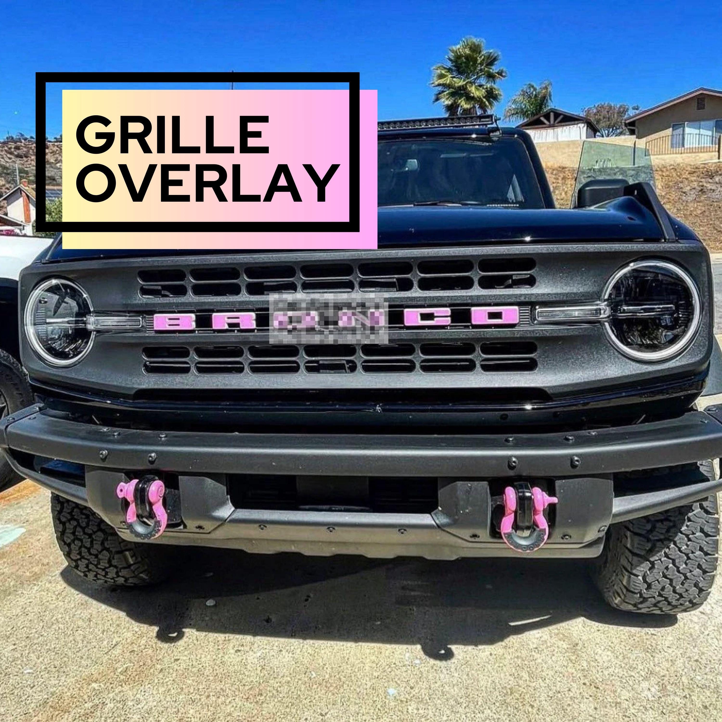 Bronco Grille Letter Overlay Decals: Custom 2021+ Ford Bronco Stickers