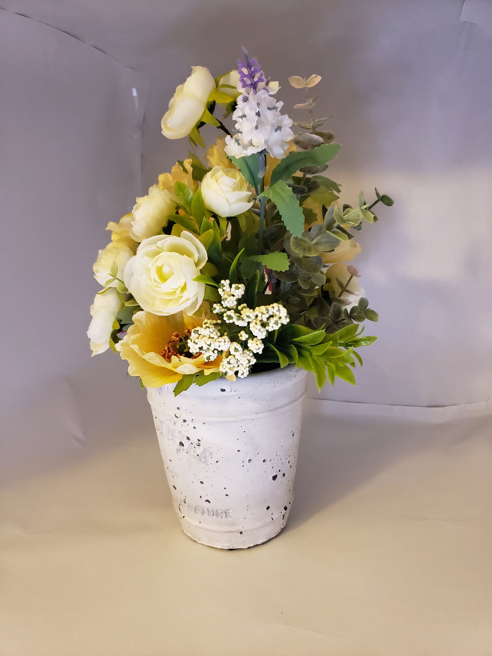 Spring Silk Flower Arrangement Etsy UK