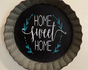 Galvanized Chalkboard Sign, Home Sweet Home