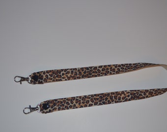 leopard adult face mask lanyard