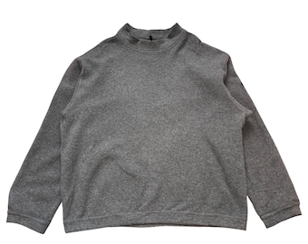 Bluza z polaru Woolrich Outdoor z lat 90., vintage, z golfem i naszywką na rękawie, wyprodukowana w USA