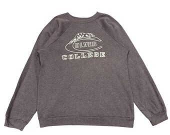 Bluza vintage Culver College | Grafitowy raglan | Hanes z lat 80., wyprodukowano w USA