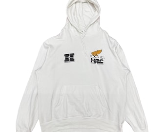 GU x Honda Racing HRC Oficjalna Licencjonowana Bluza z Kapturem Biała Rozmiar XL Styl Vintage