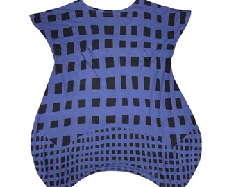 Archiwalny, geometryczny, awangardowy, dzianinowy top w stylu vintage Tsumori Chisato „Cat's”