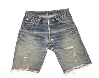 Vintage 1998 Helmut Lang Jeans Denim Shorts Cut-Offs 29 (W15) Wyprodukowano we Włoszech