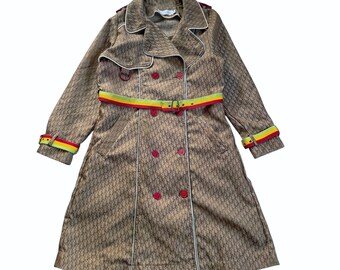 Klasyczny płaszcz trenczowy Christian Dior Monogram Rasta Galliano