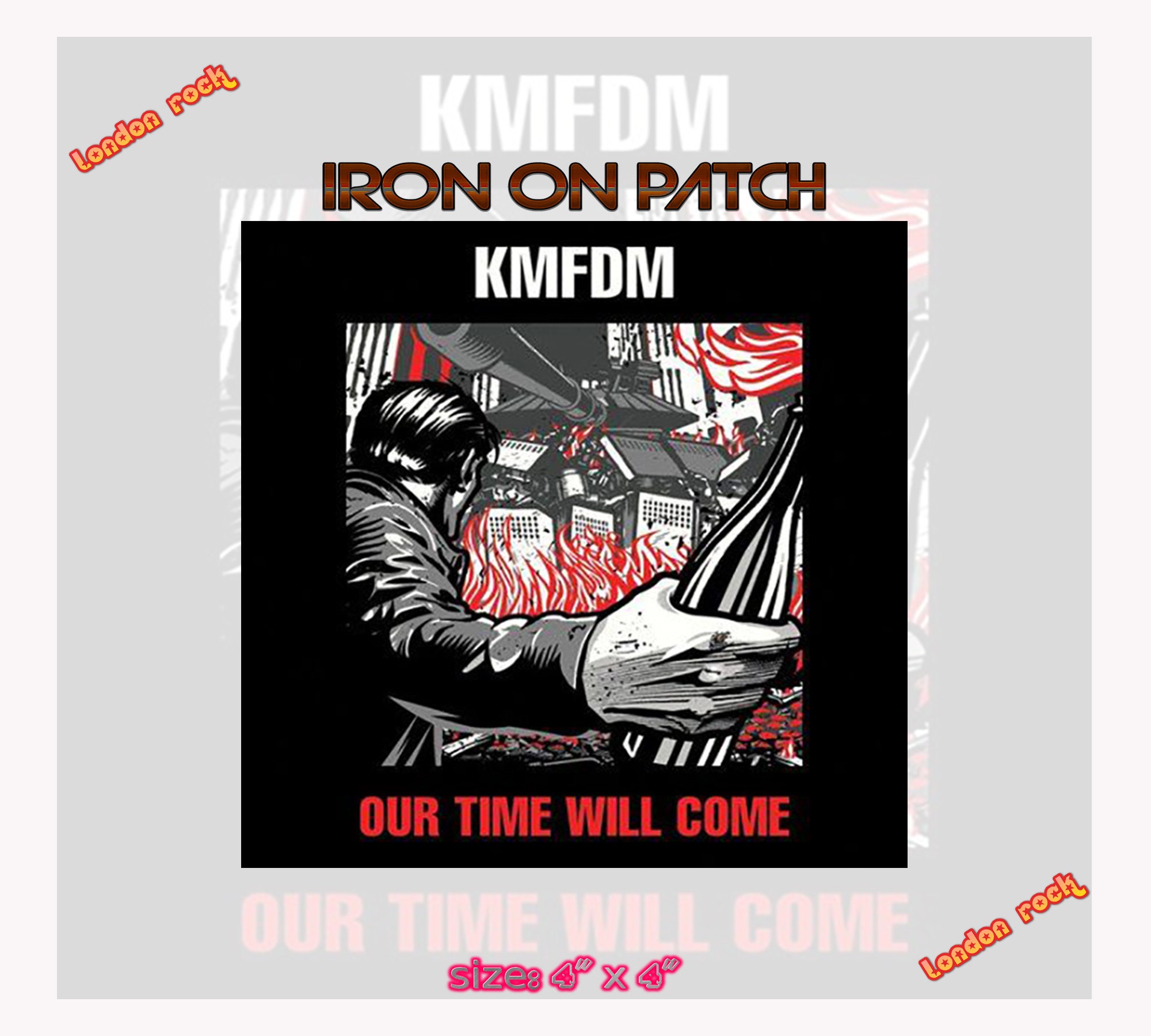 KMFDM HIGH QUALITY IRON ON PATCHES KMFDM HIGH QUALITY IRON ON PATCHES