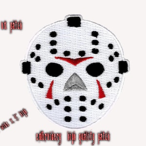 friday The 13th Jason Voorhees Goalie Applique Hockey Mask Embroidered iron-on Patch