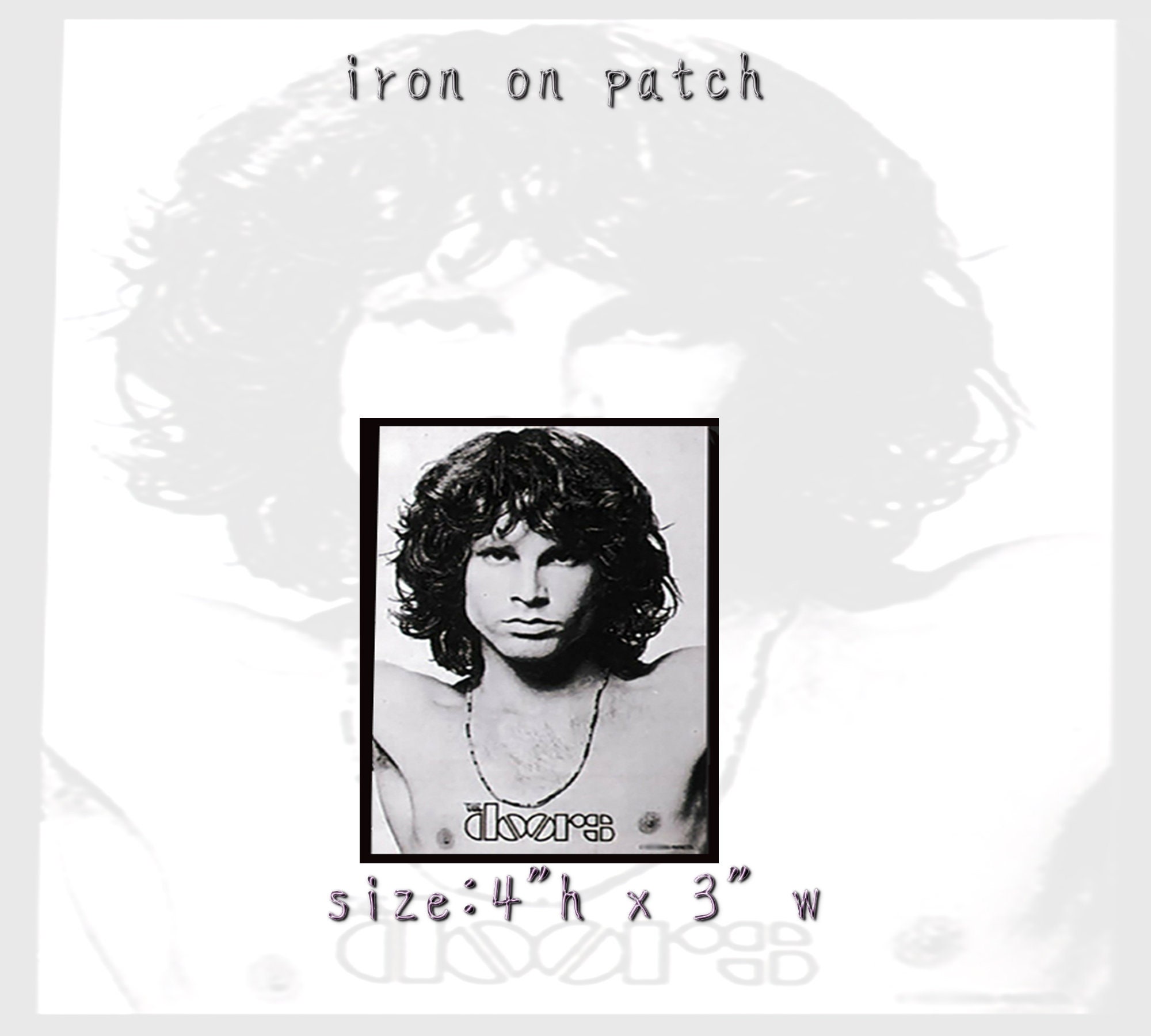 The Doors Jim Morrison Rock Band Iron on Patch - Etsy