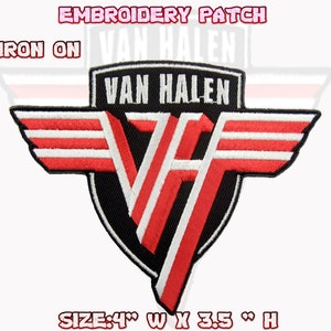 Van Halen rock n roll bands iron on patch