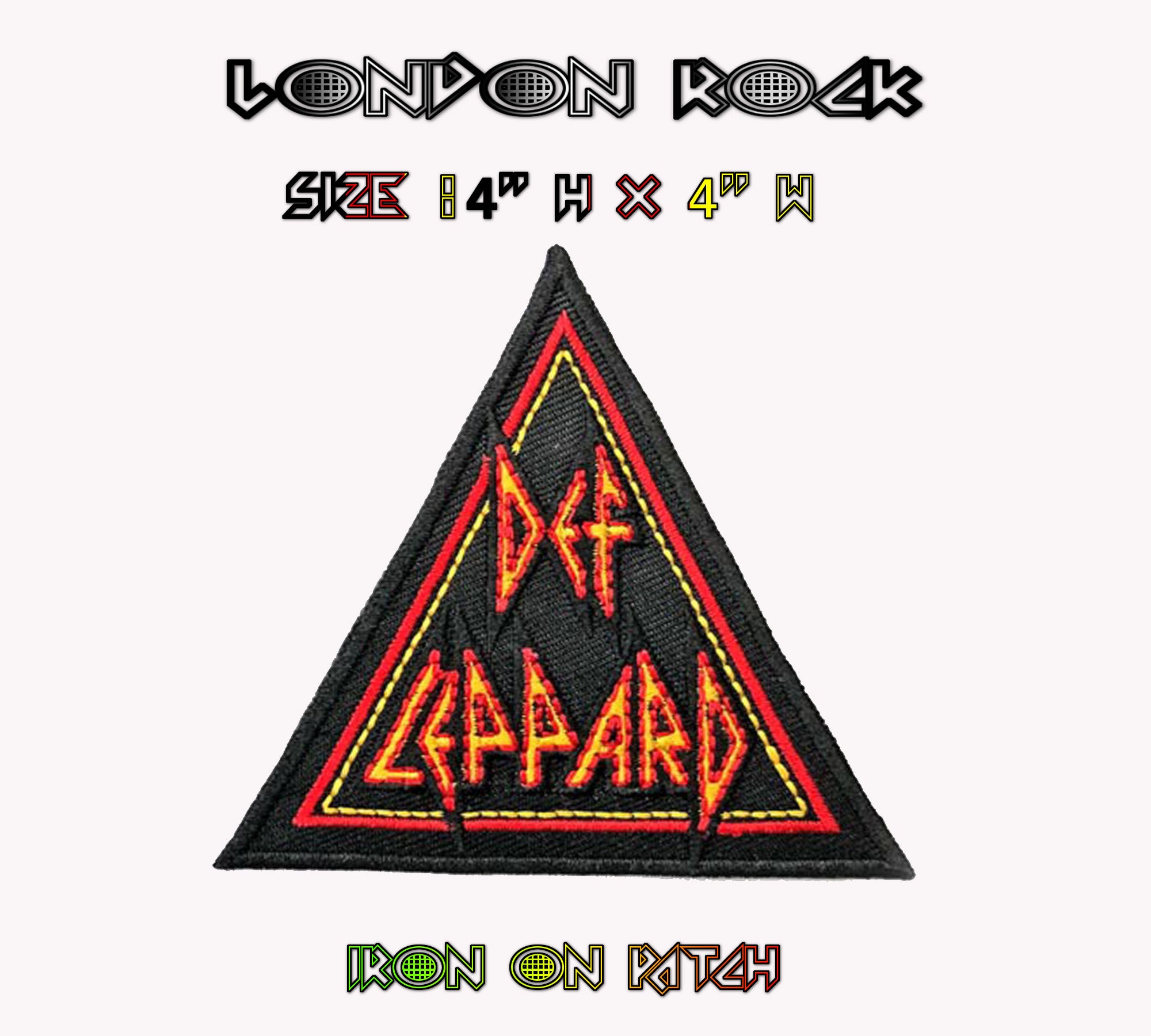 Def Leppard Triangle Logo Embroidered New Iron on Patch Heavy Etsy