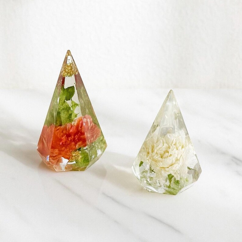 Wedding Flower Preservation Add-Ons – Bouquet Preservation Ring Holders, Ornaments, Coasters Floral Preserved Jewelry Holders with Lids