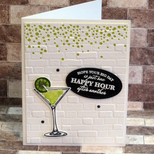 Gelukkig uur! Let's Have Drinks verjaardagskaart, handgemaakt met Stampin' Up! Stempels + Accessoires