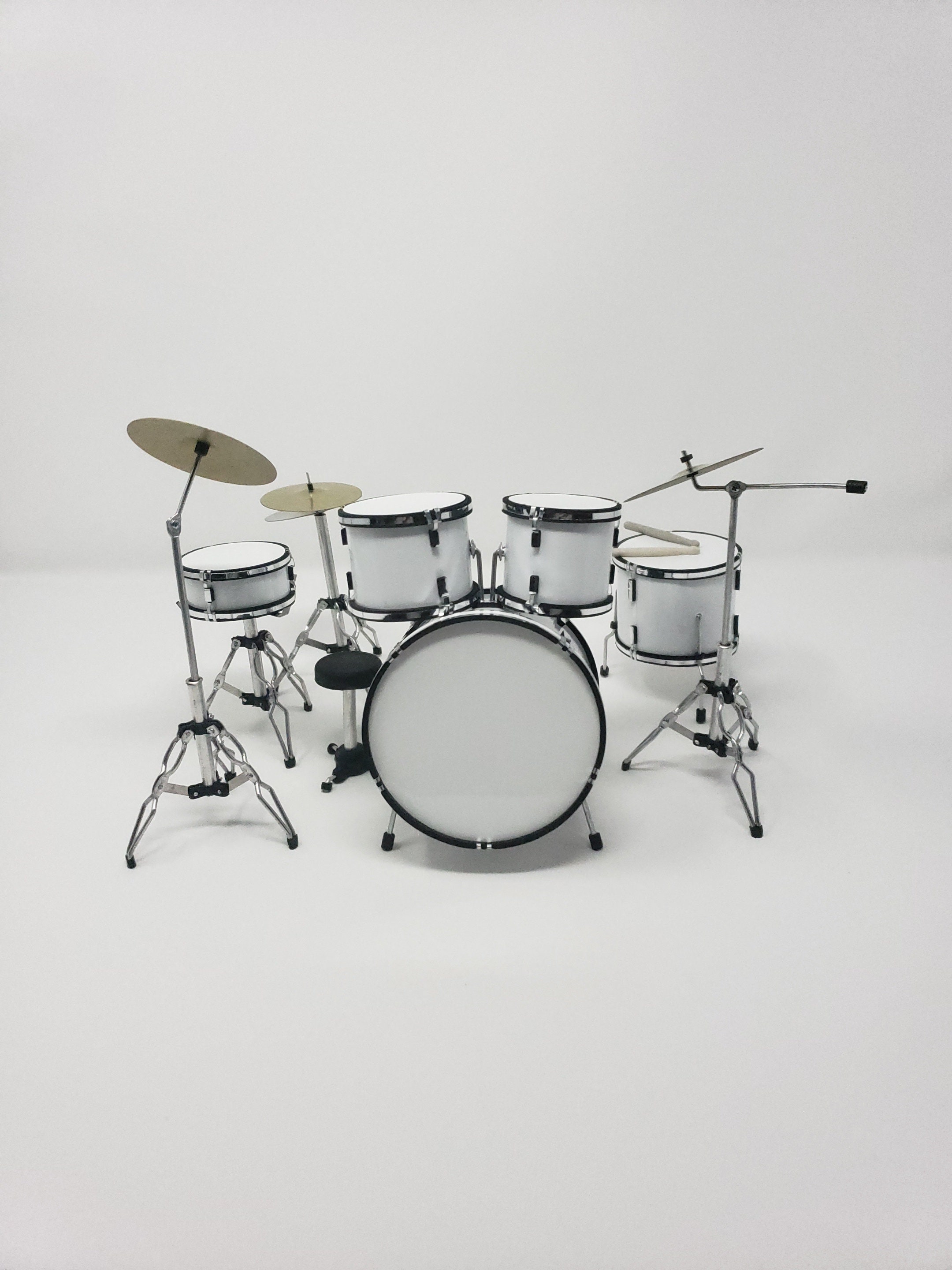 Miniature Drum Set RED Replica For Display Only 