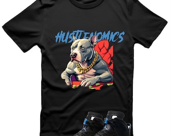 Camiseta unissex – Camiseta de manga curta, camiseta com gola redonda Bully Dog Eat Sleep Hustle, camiseta com estampa gráfica, camiseta pulôver, camiseta softstyle