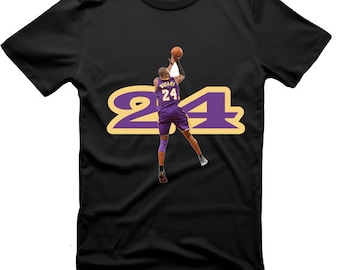 UNISEX TEE SHIRT - Short Sleeve Tee, Crewneck Tee Spell Out Bryant 24 Logo, Graphic Print Tee Shirt, Pullover Tee Shirt, Softstyle Tee